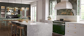 Calacatta Versailles Quartz Engineered Quartz in a kitchen
