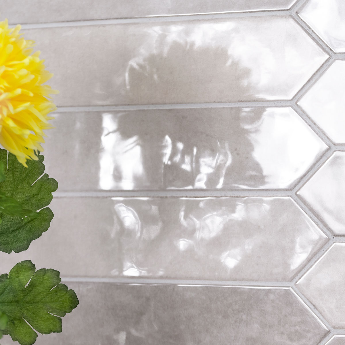 Renzo Sterling 2.5x13 Pickett Wall Tile countertop installed