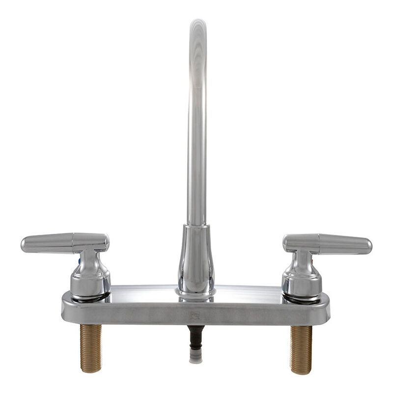 2-handle-kitchen-faucet-805-chrome Metal in a kitchen