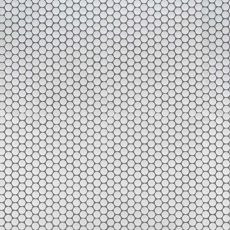 Penny Round Bianco 6mm Matte