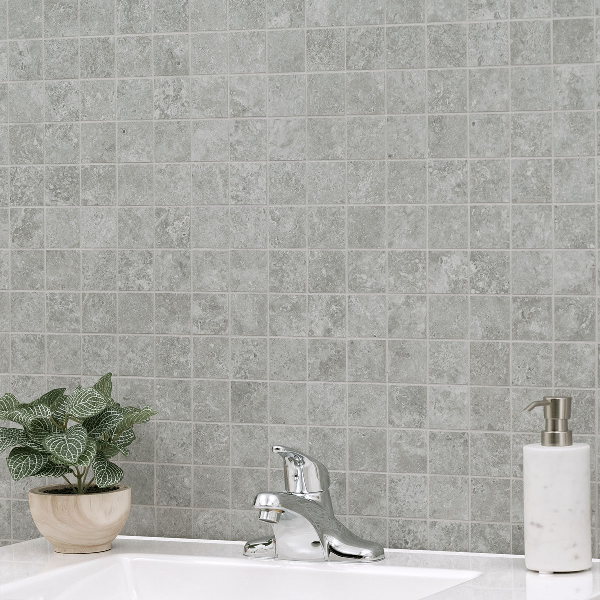 Lunar Silver countertop in a backsplash — view 7