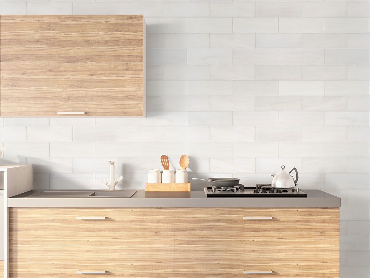 Bianco Dolomite Polished Subway Tile 4x12