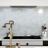 ice-bevel-herringbone-8mm Glass in a kitchen