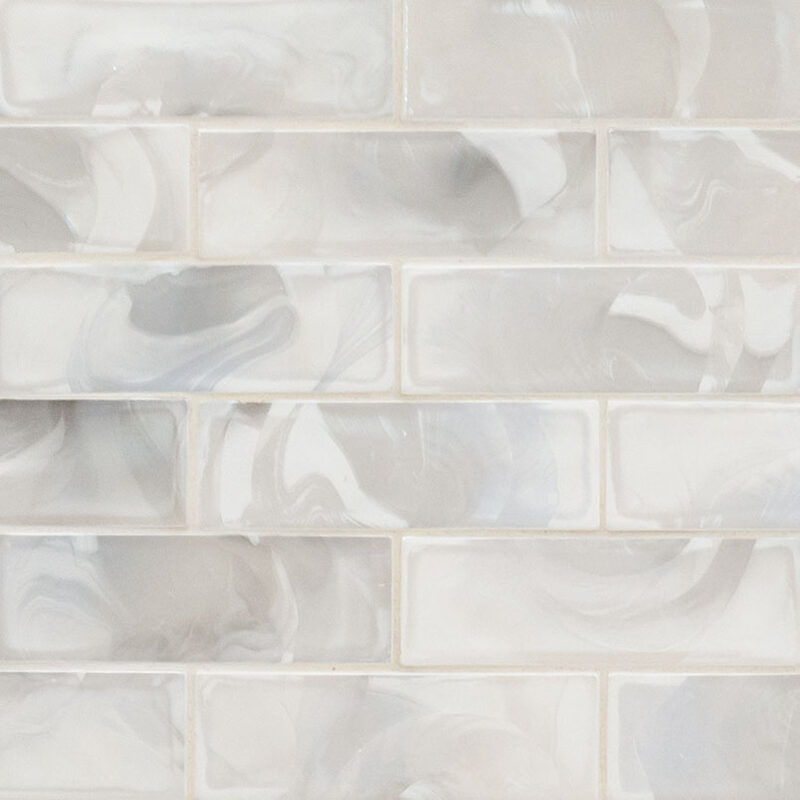 Pearla 2x6x6mm Subway Glass in a kitchen