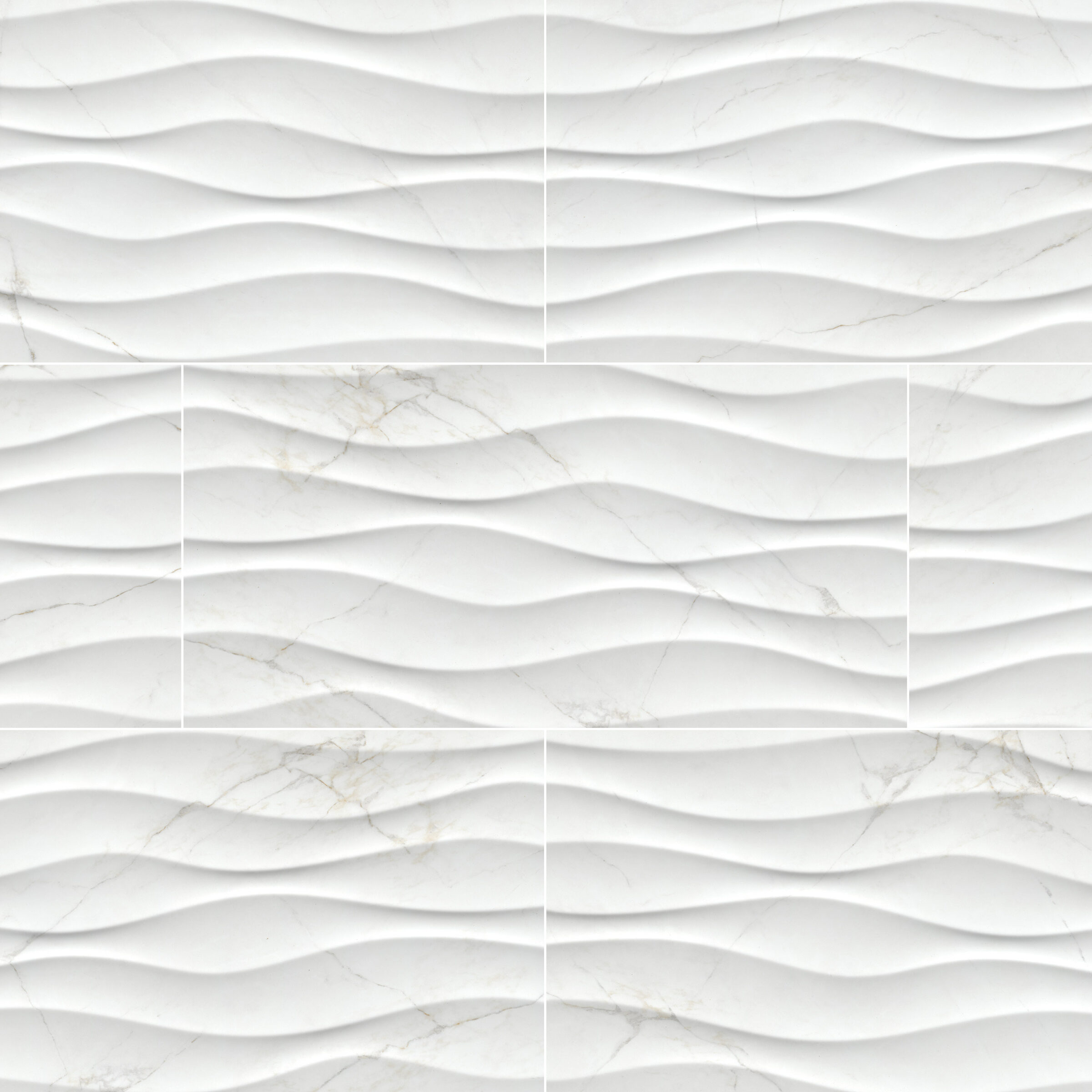 Dymo Calacatta Wavy White 12x24 Glossy