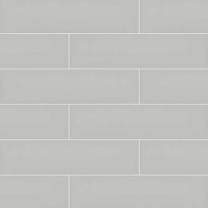 Gray Glossy Subway Tile 4x16 Ceramic in a kitchen