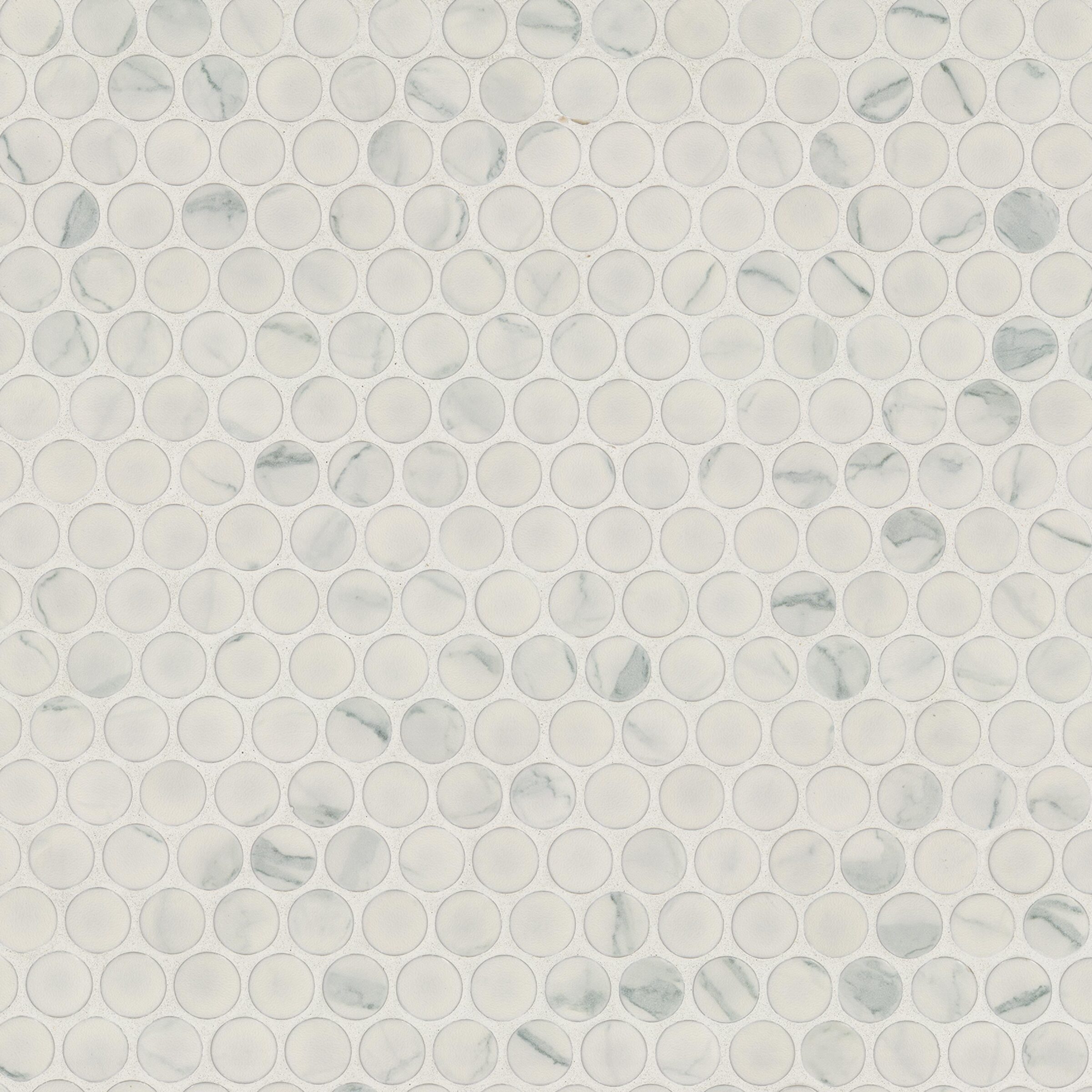 Carrara Matte Penny Round