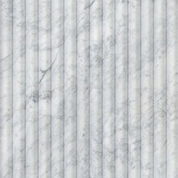 Carrara White Milano Ribbo 12x24 Honed Tile  in a kitchen