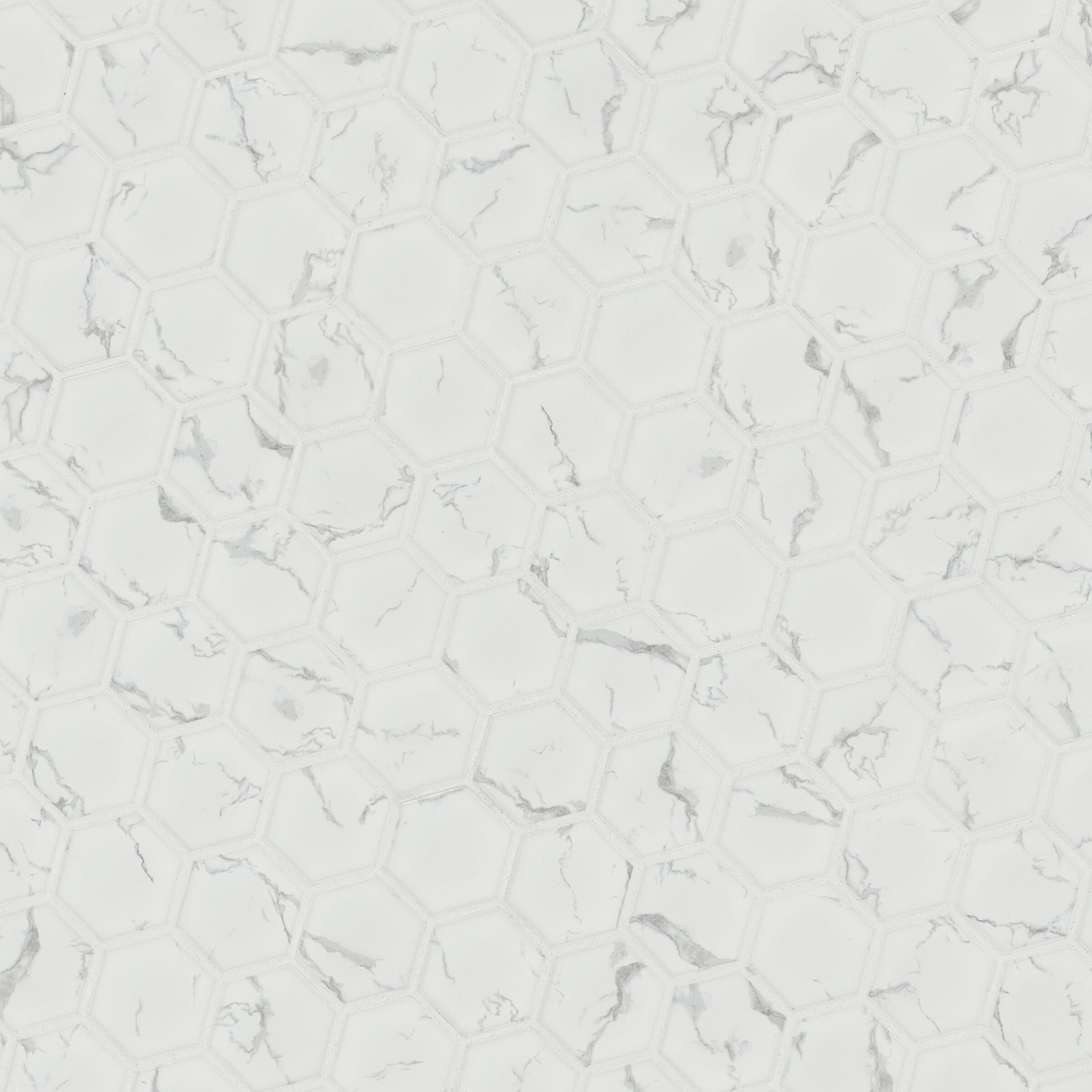 carrara-matte-2-hexagon Glass in a kitchen