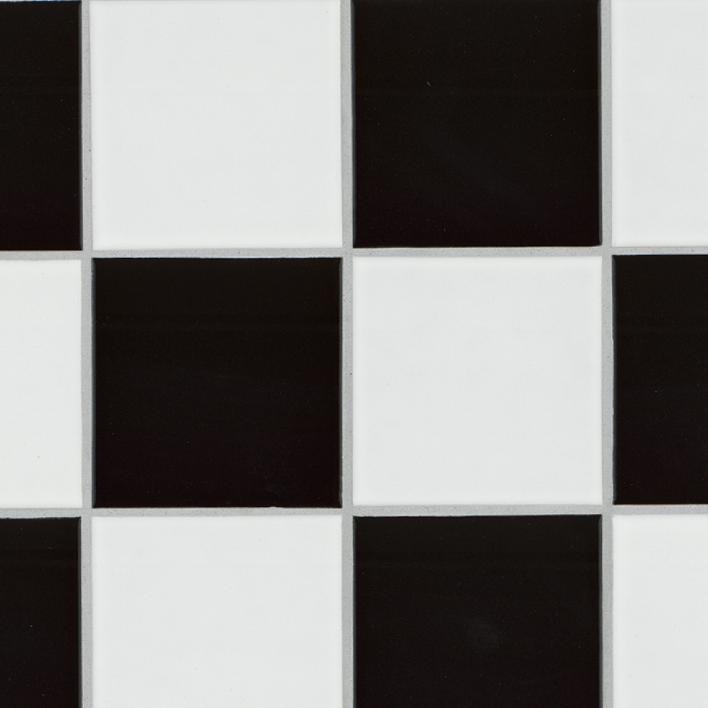 White Black 4 Checkered Matte