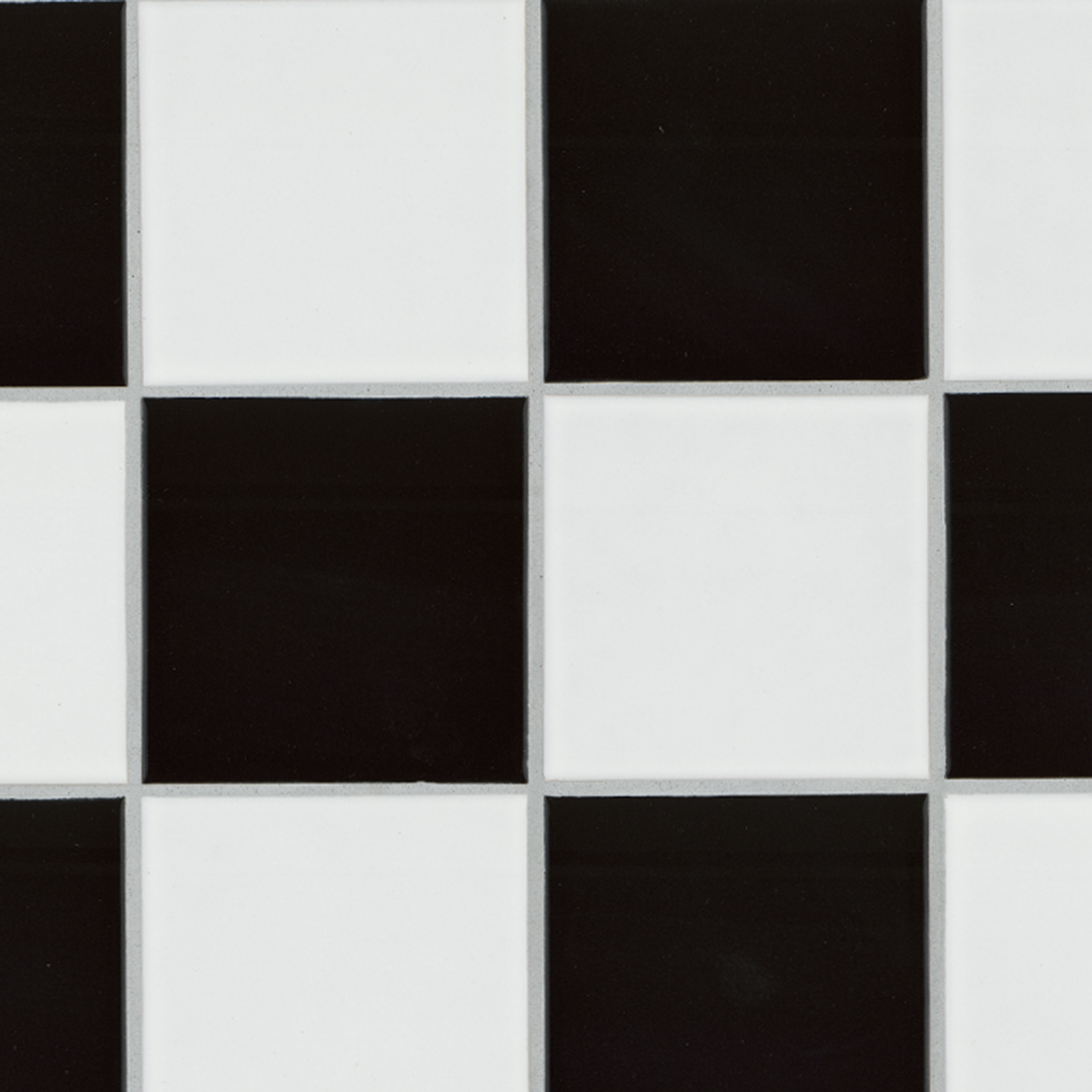 White Black 4 Checkered Matte