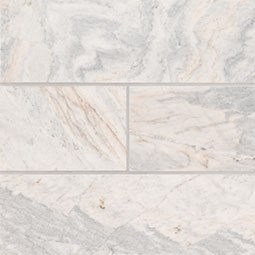 Capri Blue Tile 4x12 Natural Marble in a kitchen