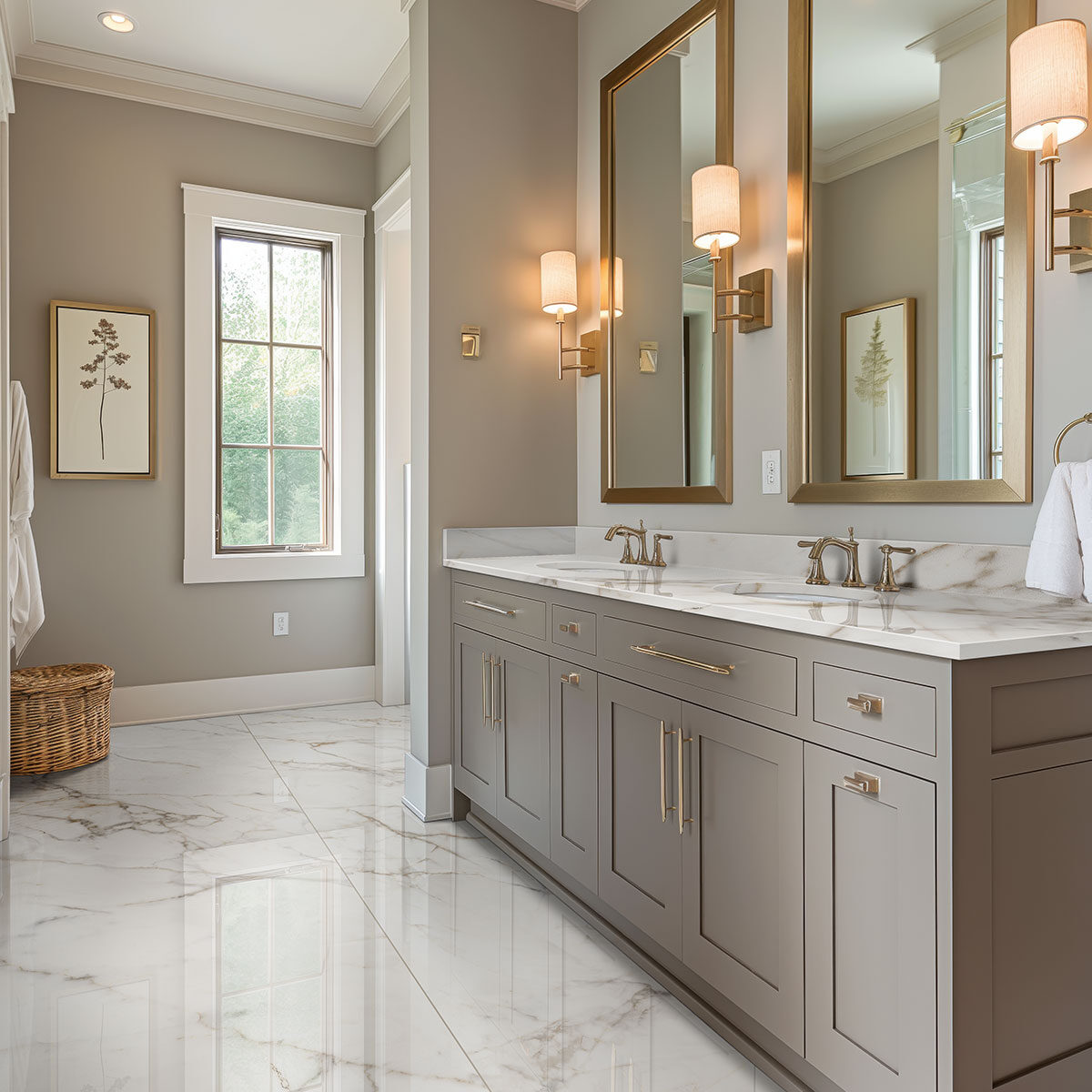 Calacatta Lucca countertop in a bathroom