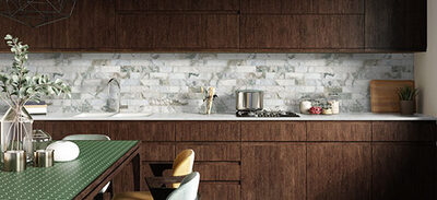 subway-tile  in a kitchen