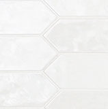 Renzo Dove 2.5x13 Pickett Mosaic Tile Ceramic in a kitchen