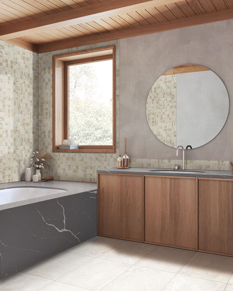 Ivory countertop installed