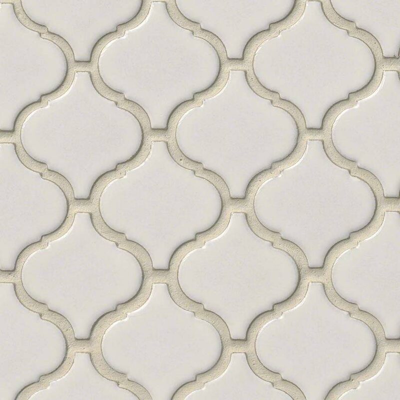 Bianco Arabesque Tile Porcelain in a kitchen