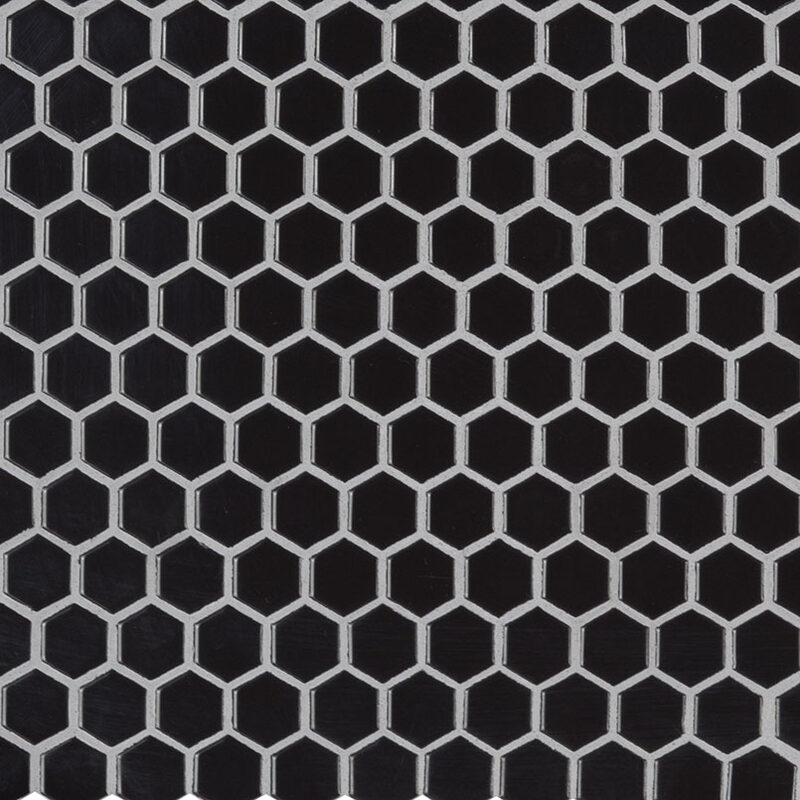 Retro Nero 1 Hexagon 6mm Glossy