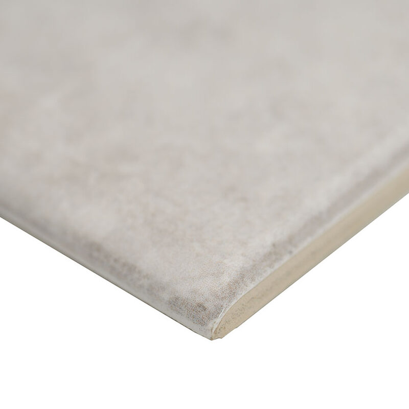 Renzo Sterling 3x12 Bullnose Tile Ceramic in a kitchen
