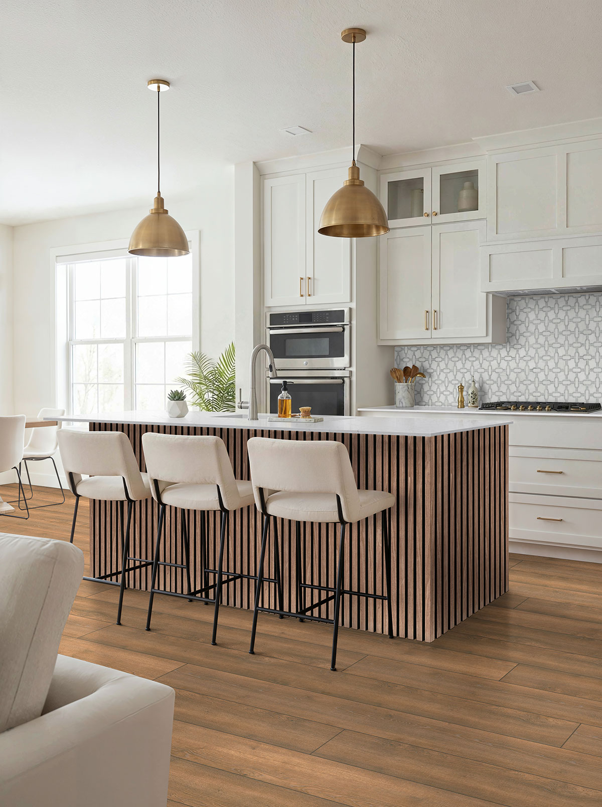 Sable 24x48 Acoustic Wood Slat — installed in a kitchen (scene 1679)