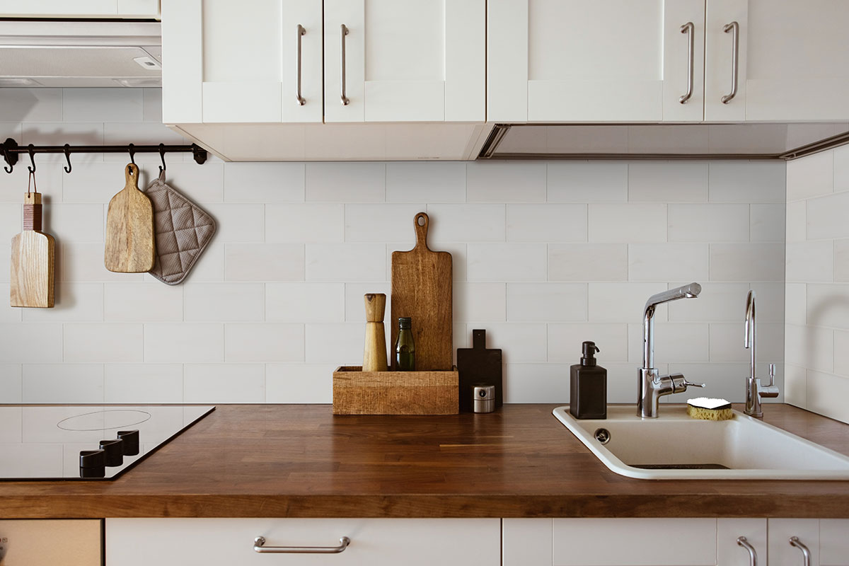 Bianco Dolomite Polished Subway Tile 3x6 — installed (view 3)