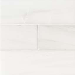 Bianco Dolomite Polished Subway Tile 4x12 swatch