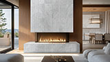 Carrara White Milano Ribbo 12x24 Honed Tile in a kitchen