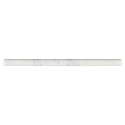 Carrara White Pencil Molding Honed swatch