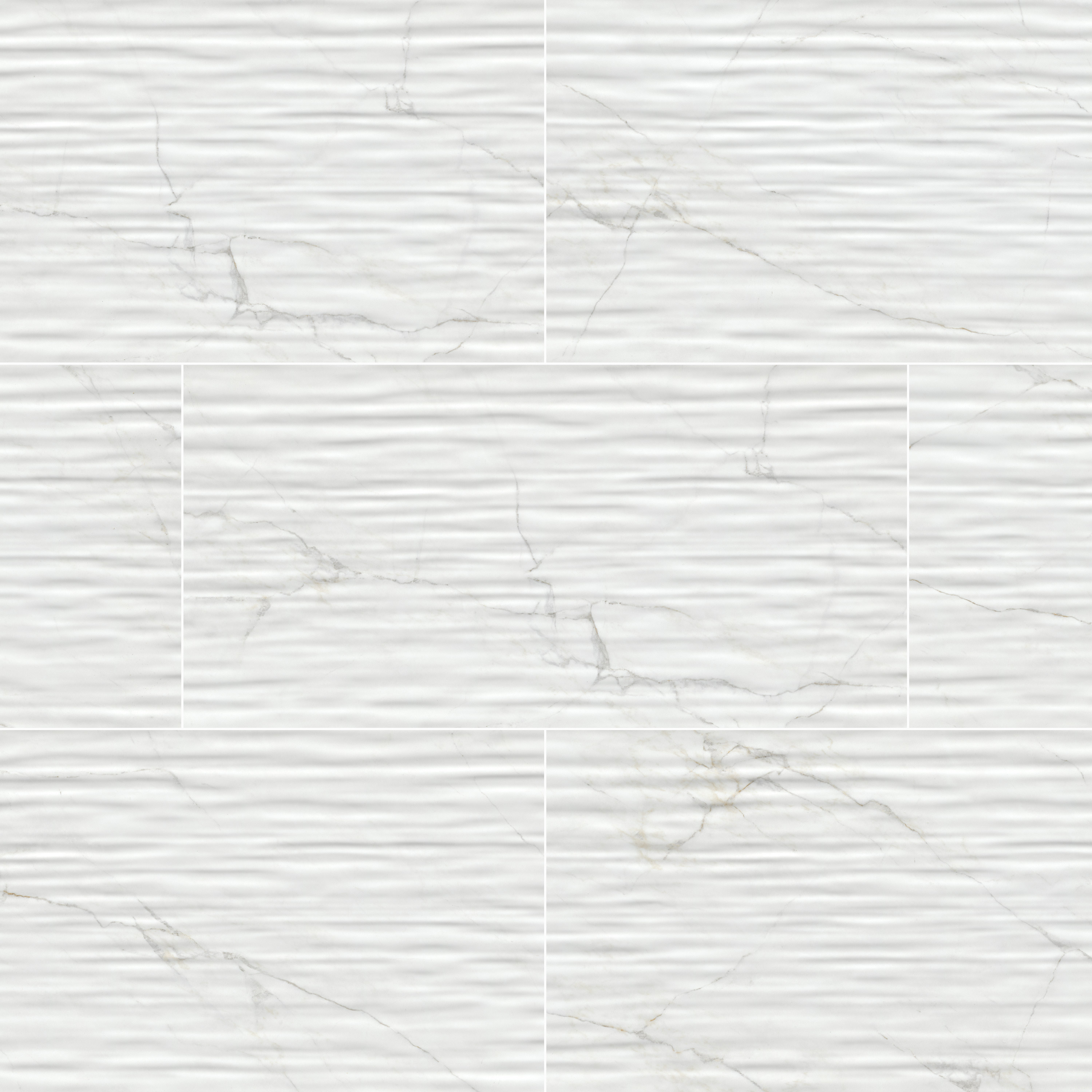 Dymo Calacatta Stripe White 12x24 Glossy swatch