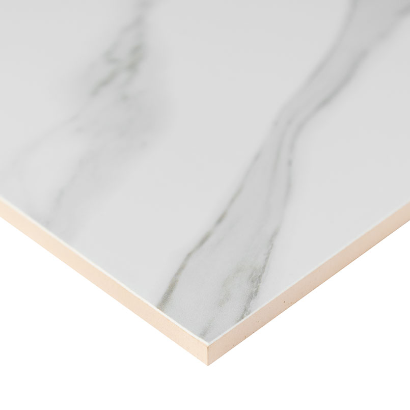 Dymo Statuary 12x24 Glossy Large Format Tile Ceramic in a kitchen