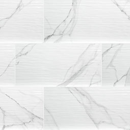 Dymo Statuary Stripe White 12x24 Glossy Large Format Tile swatch