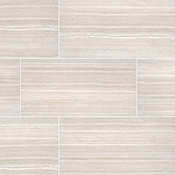 Essentials White Vena Ceramic Tile in a kitchen