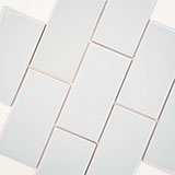 Gray Glossy Subway Tile 3x6 swatch