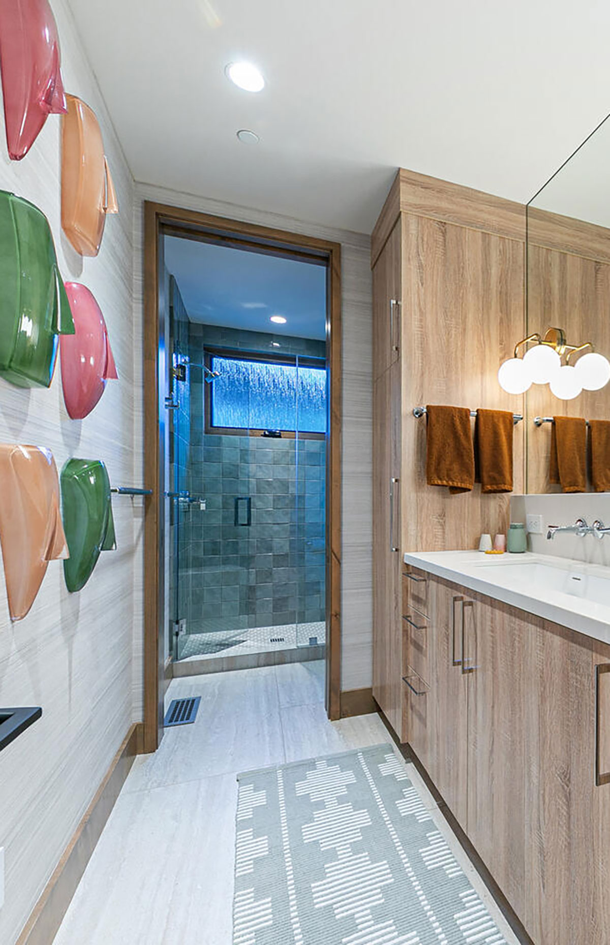 Renzo Denim 5x5 Wall Tile in a kitchen
