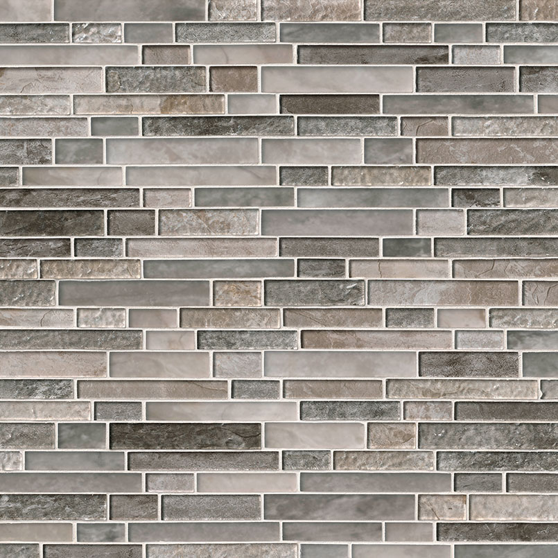 Crystallized Glass Blend 8mm Savoy Interlocking Glass in a kitchen