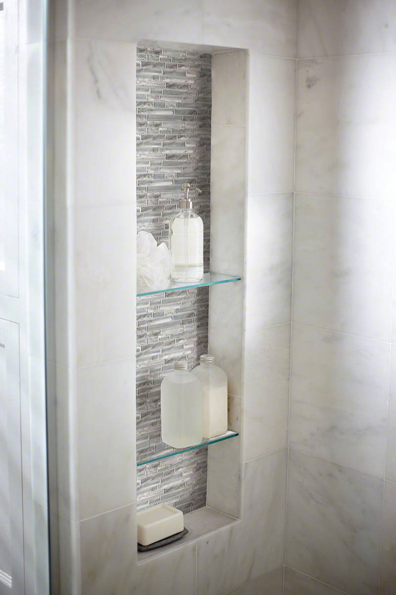 Crystallized Glass Blend 8mm Silver Canvas — installed (view 1)