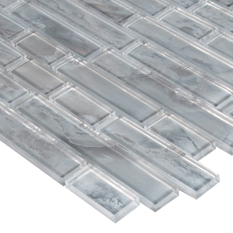 Crystallized Glass Blend 8mm Silver Canvas Glass in a kitchen