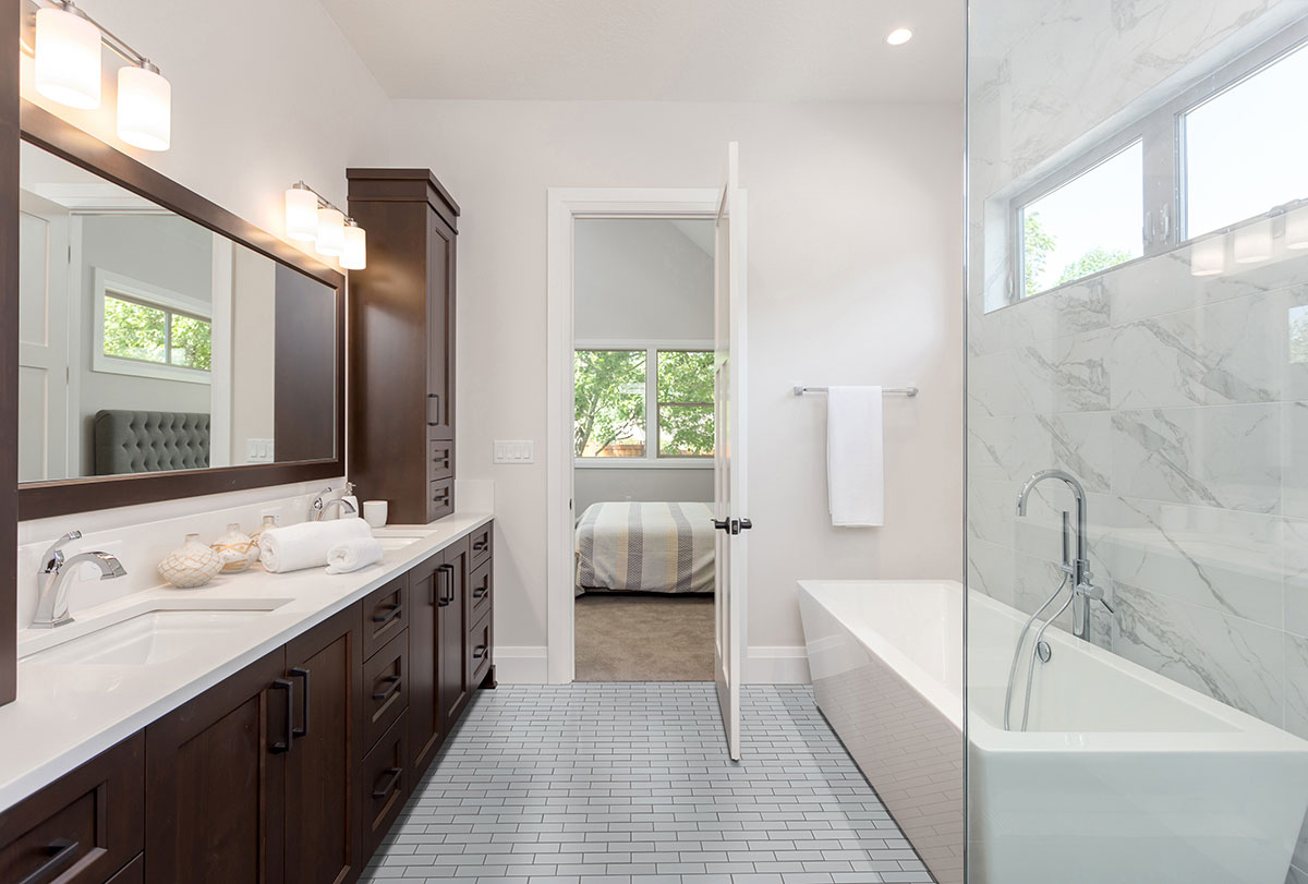 Retro Brick Bianco 6mm Matte Tile — installed (view 2)