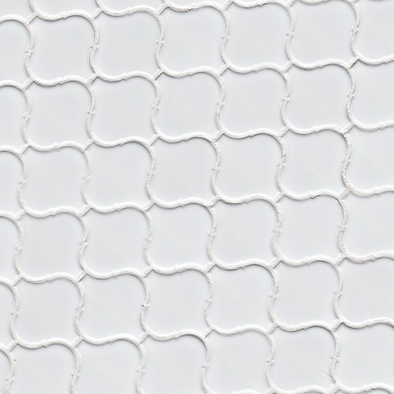 White Glossy Arabesque  in a kitchen
