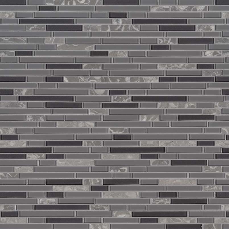 Lorena Grigio Interlocking 4mm Glass in a kitchen