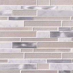 White Wave Interlocking Glass in a kitchen