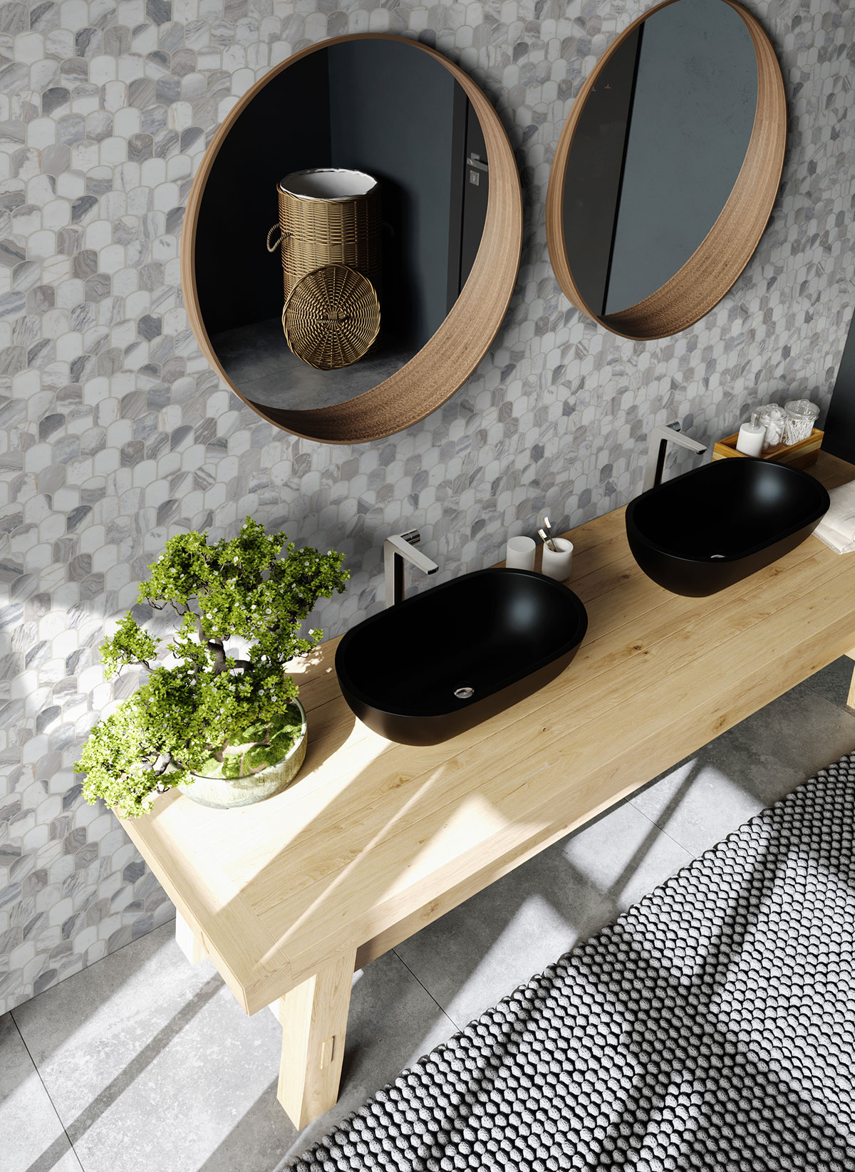 Edessa Scallop Polished in a kitchen