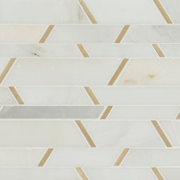 Metro Gold Pattern Glass in a kitchen