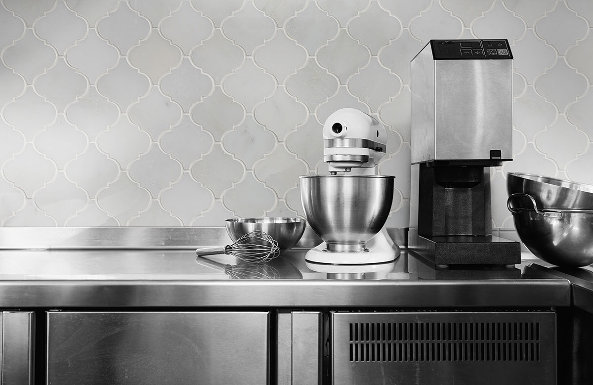 Greecian White Arabesque — installed (view 4)