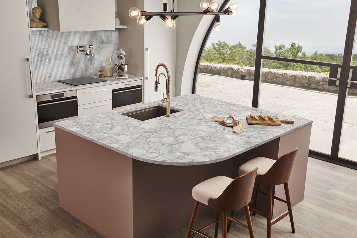 Capri Blue Milano Ribbo 12x24 Honed — close-up in a kitchen (scene 0720)