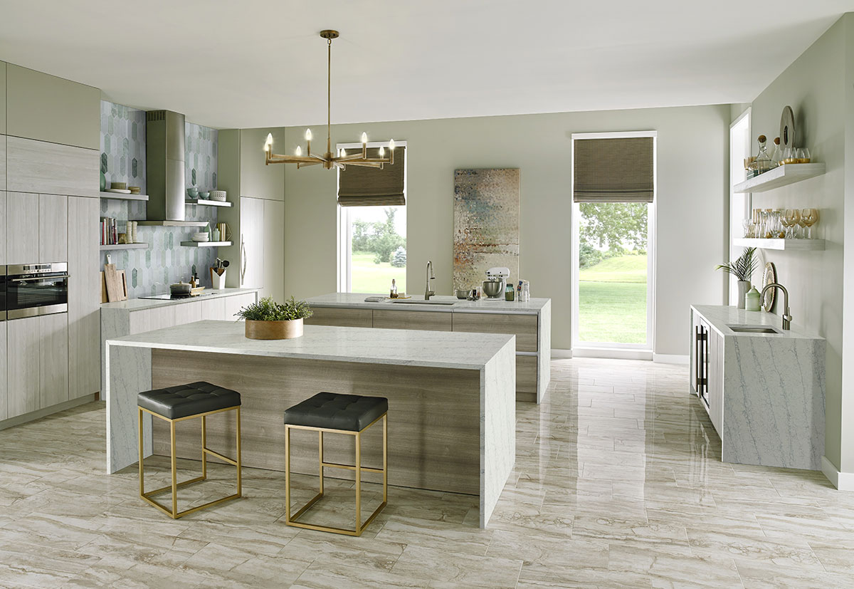 Icelandic Green Picket Polished — installed in a kitchen (scene 0145)
