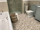 Mix Marble Pebbles Tumbled 10mm in a kitchen
