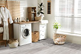 IVORY PORCELAIN TILE 2x10 in a kitchen