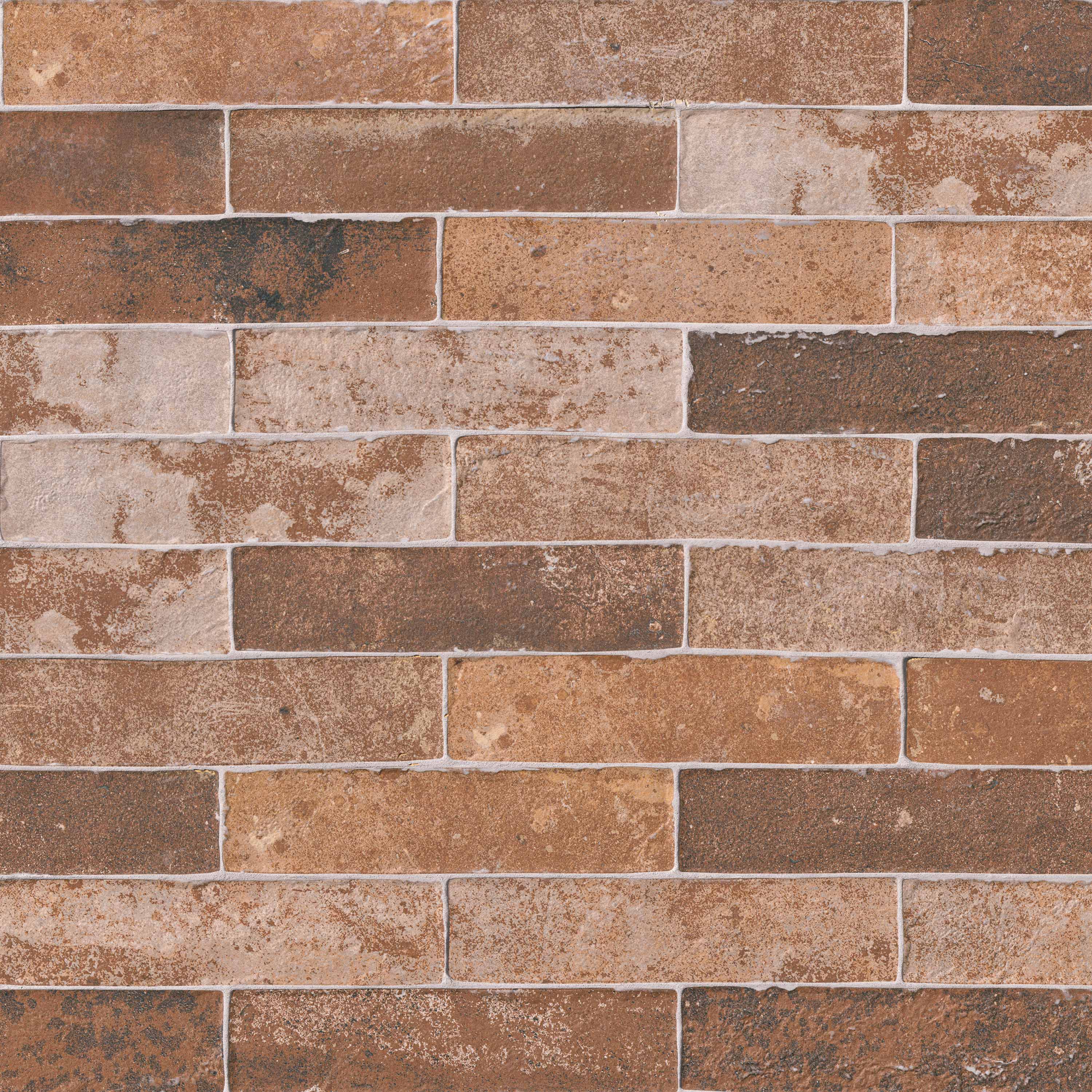 Brickstone Red 2x10 Porcelain in a kitchen