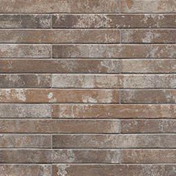 Brickstone Rustique Red Brick 2x18 in a kitchen